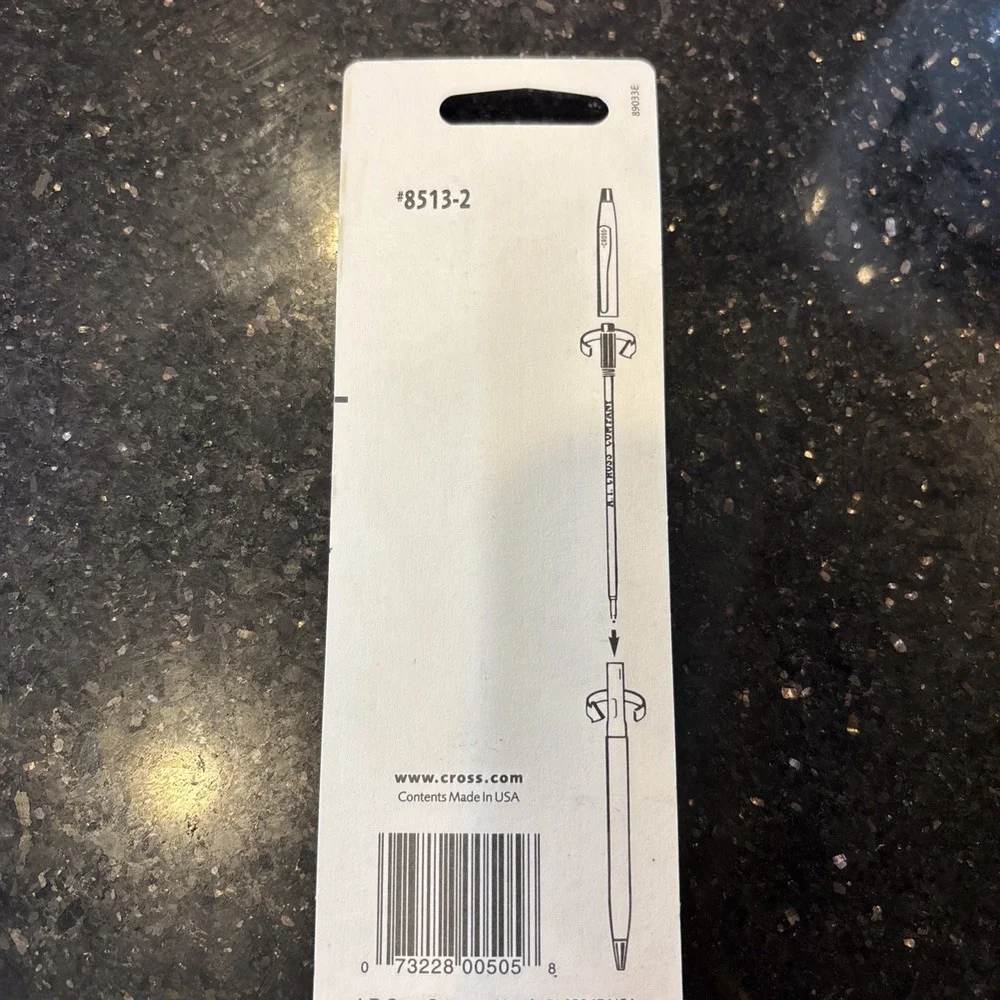 Cross 8513-2 Ballpoint Pen Refill Black Medium Stock 2 Pack